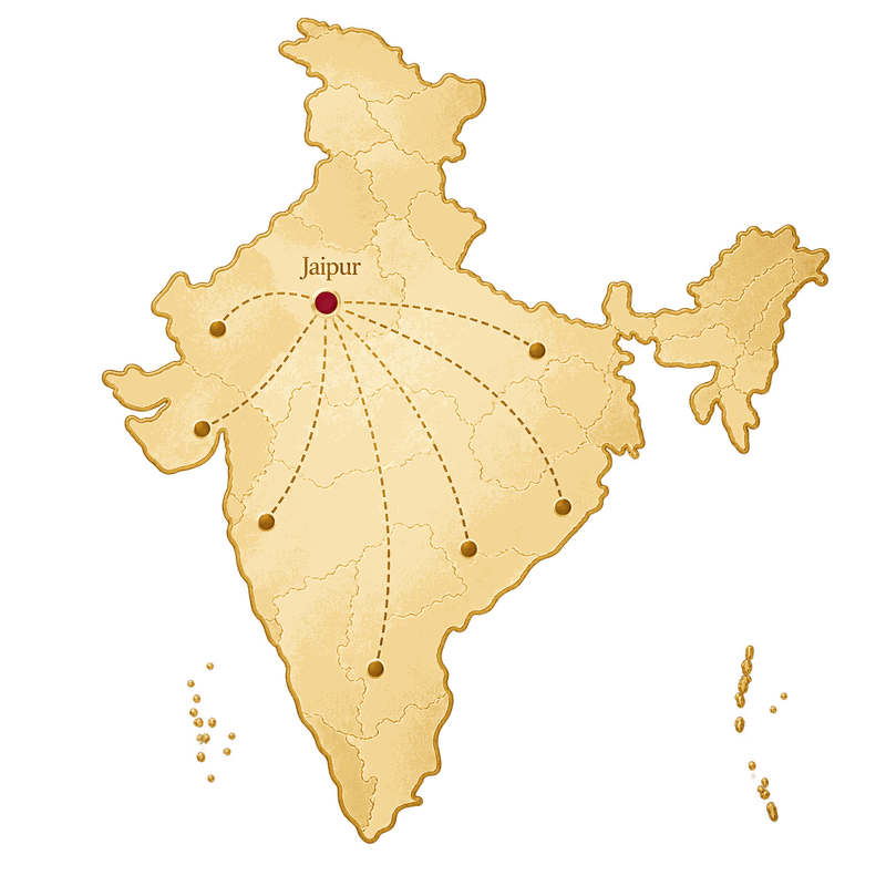Journey from Jaipur across India